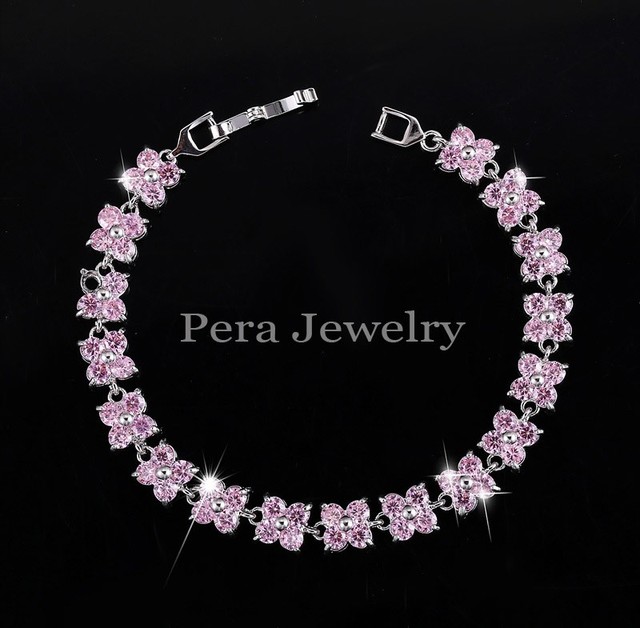 Elegancka bransoletka celebrytki Pera CZ z cyrkoniami ciemnoniebieskimi w ustawieniu Pave B007 - Wianko - 5