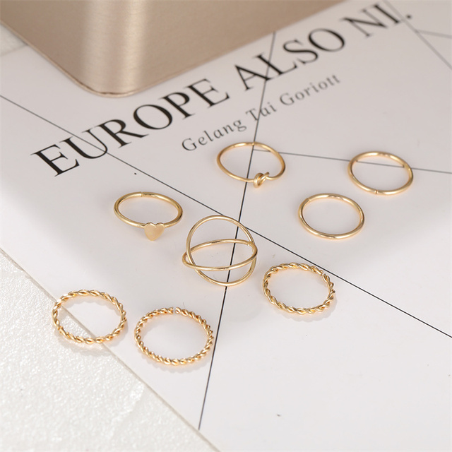 Pierścień z metalu w kształcie węża z czeskimi kamieniami i ozdobą w kształcie serca, w kolorze srebra, złota i fioletowej żywicy - biżuteria punkowa, prezencik prosty i modny - Wianko - 33