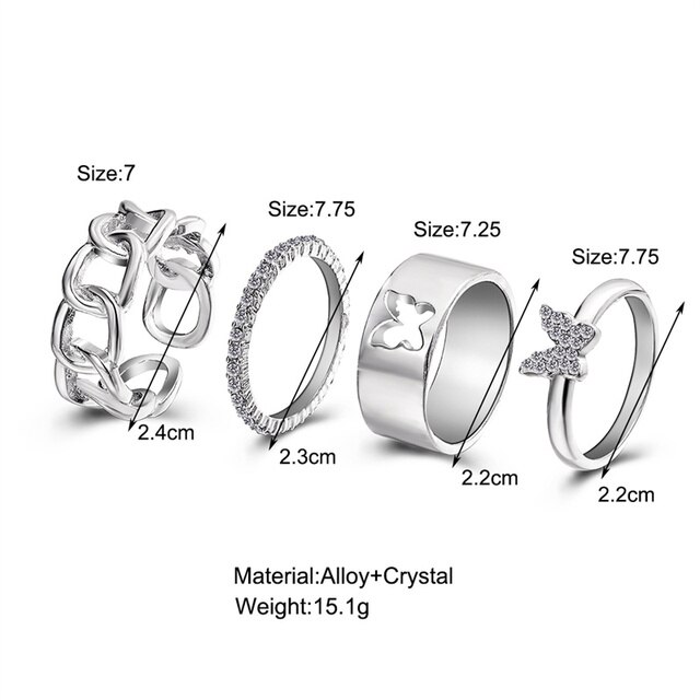 Pierścień z metalu w kształcie węża z czeskimi kamieniami i ozdobą w kształcie serca, w kolorze srebra, złota i fioletowej żywicy - biżuteria punkowa, prezencik prosty i modny - Wianko - 30