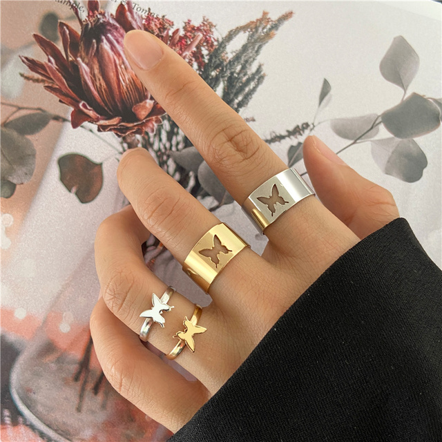 Pierścień z metalu w kształcie węża z czeskimi kamieniami i ozdobą w kształcie serca, w kolorze srebra, złota i fioletowej żywicy - biżuteria punkowa, prezencik prosty i modny - Wianko - 46