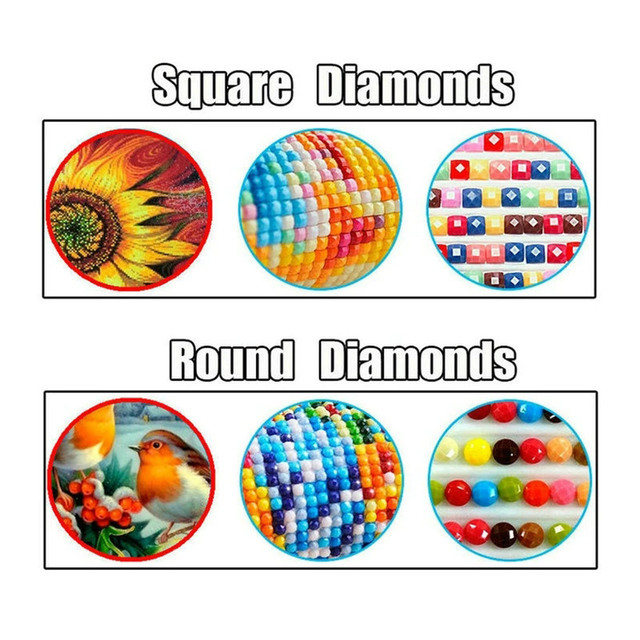 Diamentowa mozaika 5D DIY - Kwiaty w pełni rozkwitu, ręczne wykończenie, okrągłe wiertła, charakterystyczne ściegi - Dekoracja domu - Wianko - 5