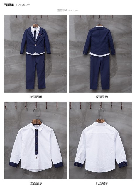 Garnitur formalny dla chłopców 2019 - marynarka, spodnie, koszula - Wianko - 12