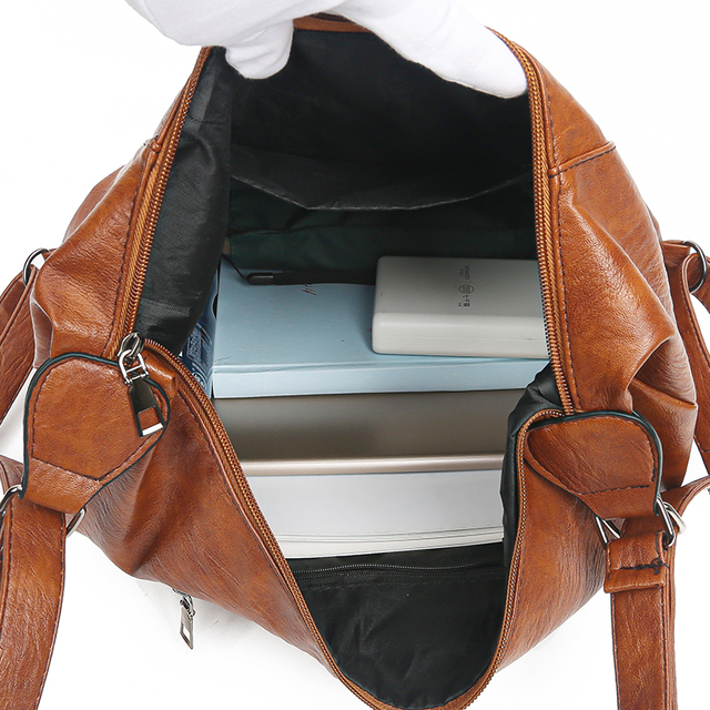 Nowy plecak damska na ramię PU Premium - wysokiej jakości, wielofunkcyjny i pojemny dla studentek - Wianko - 24