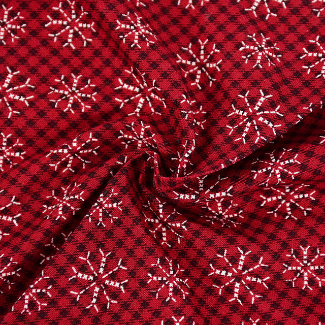 10 sztuk motyw świąteczny tkanina bawełniana Patchwork Snowflake święty Mikołaj ściereczka boże narodzenie Decoe DIY - Wianko - 7