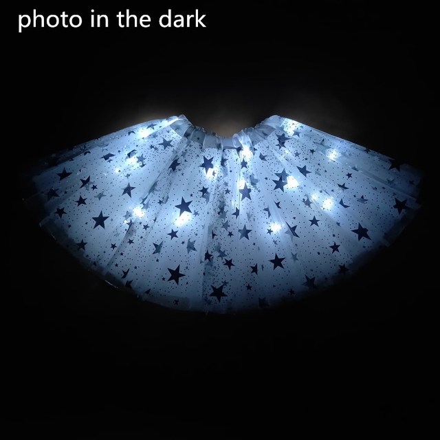 Nowa spódnica Tutu Mesh 2020 na świąteczne urodziny dzieci z efektem świetlnym LED - Wianko - 4