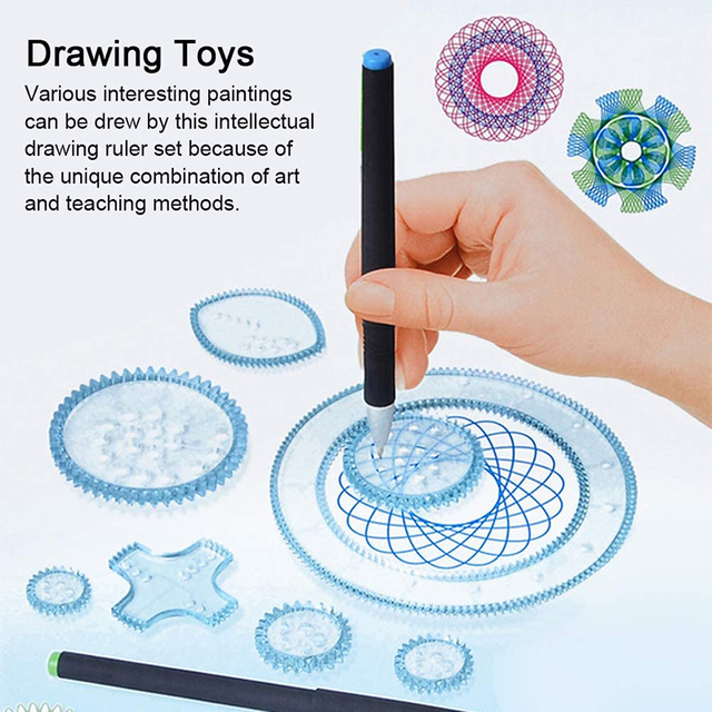 Zestaw 22 koła zębate do rysowania - zabawka kreatywna edukacyjna dla dzieci - Wianko - 2