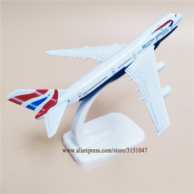 Model samolotu Boeing 747 B747 British Airways - 16cm, odlew aluminiowy - Wianko - 27