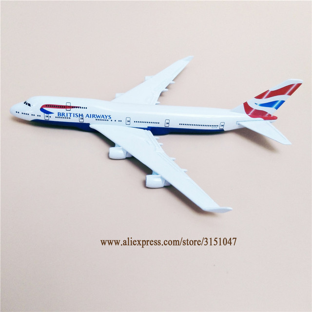 Model samolotu Boeing 747 B747 British Airways - 16cm, odlew aluminiowy - Wianko - 23