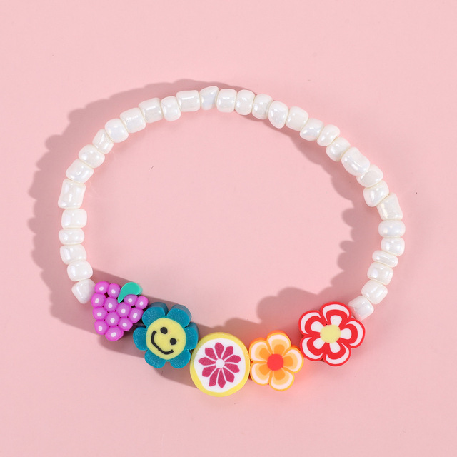 Bransoletka dzieci DIY z paciorkami w kształcie chmur i gwiazd, cukierki kolorowe, śliczna biżuteria dla dziewczynek - Wianko - 4