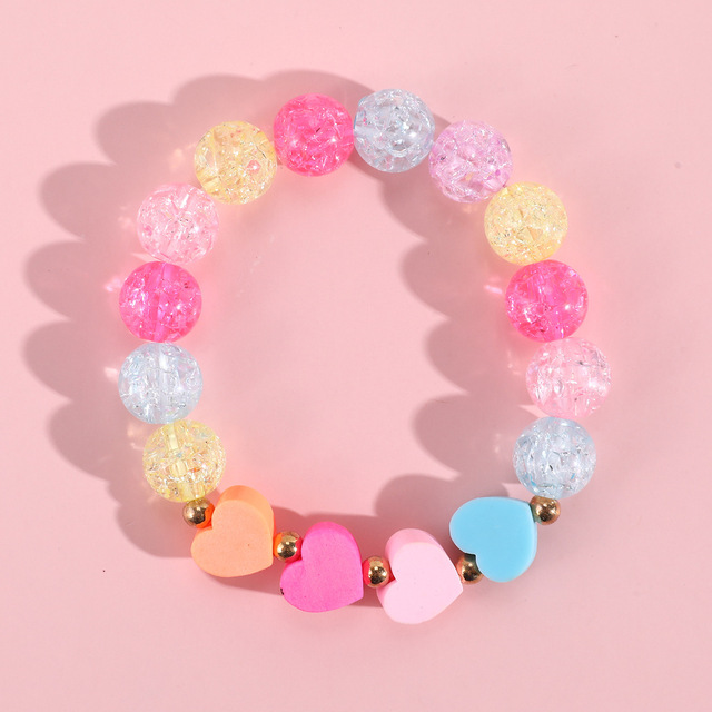 Bransoletka dzieci DIY z paciorkami w kształcie chmur i gwiazd, cukierki kolorowe, śliczna biżuteria dla dziewczynek - Wianko - 9
