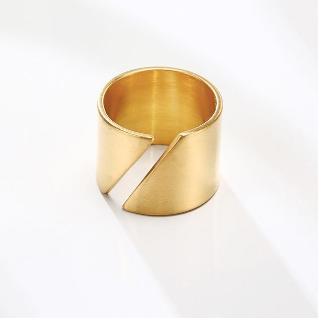 Złoty pierścień Chic Wrap Ring dla kobiet - matowe, ze stali nierdzewnej - Wianko - 5