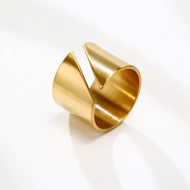Złoty pierścień Chic Wrap Ring dla kobiet - matowe, ze stali nierdzewnej - Wianko - 6