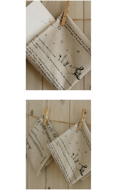 Bawełniano-lniana tkanina do patchworku z pikowanymi literami na DIY torbę, poduszkę, sofę, kurtynę i obrus - materiał do szycia - Wianko - 14
