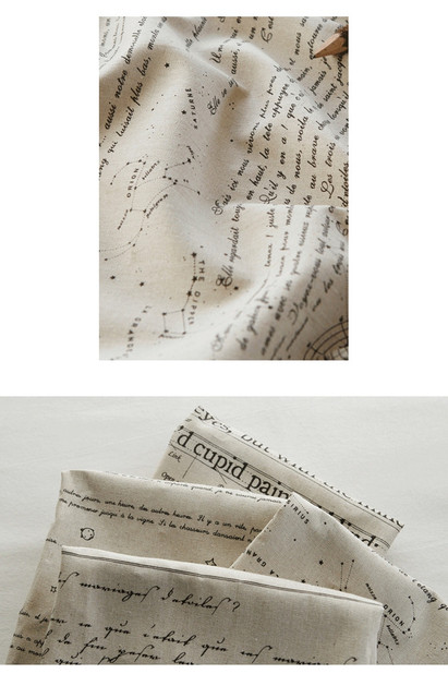 Bawełniano-lniana tkanina do patchworku z pikowanymi literami na DIY torbę, poduszkę, sofę, kurtynę i obrus - materiał do szycia - Wianko - 10