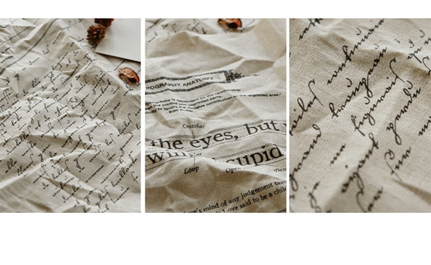 Bawełniano-lniana tkanina do patchworku z pikowanymi literami na DIY torbę, poduszkę, sofę, kurtynę i obrus - materiał do szycia - Wianko - 16