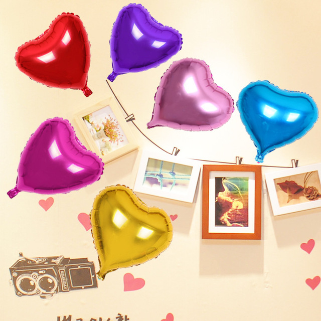 Morela foliowa balon 10 cali w kształcie serca helowy balon urodzinowy weselne dekoracje nadmuchiwane (1 sztuka) - Wianko - 2
