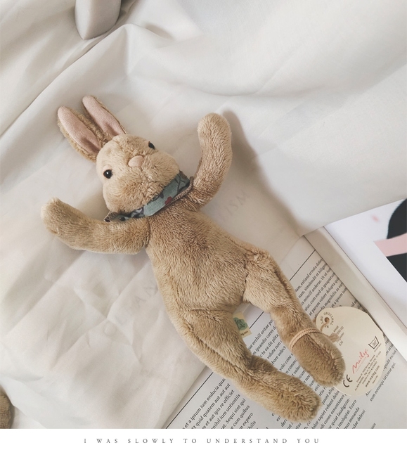 Miękki pluszowy królik dla niemowląt - Kawaii Baby Rabbit z zabawką śpiącego zwierzątka, idealny prezent na Boże Narodzenie - Wianko - 5