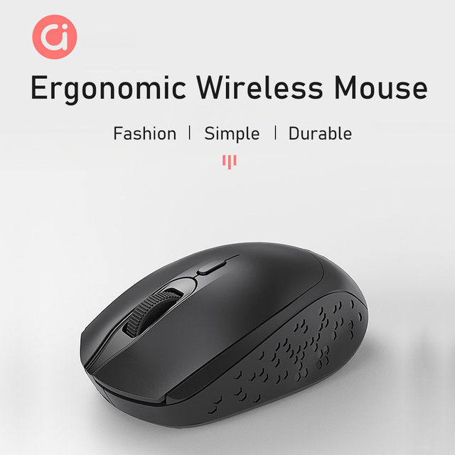 Adol MS001 - Bezprzewodowa mysz 2.4G ergonomiczna do gier 1200DPI z odbiornikiem USB - dla domu i biura - laptop - Wianko - 2