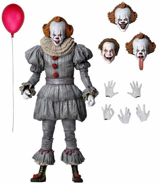 Figurka Pennywise z filmu Stephen King - oświetlenie LED, Joker Clown - PVC, akcja zabawkowa figurka na prezent - Wianko - 9