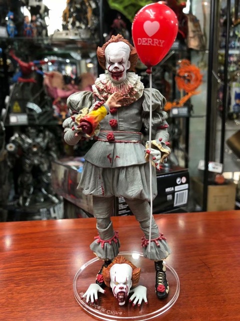Figurka Pennywise z filmu Stephen King - oświetlenie LED, Joker Clown - PVC, akcja zabawkowa figurka na prezent - Wianko - 33