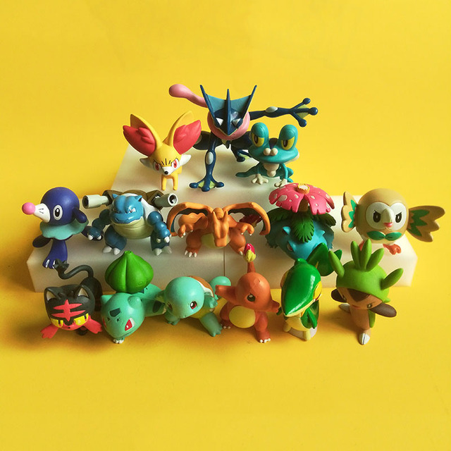 Figurki Anime Eevee Charmander Bulbasaur Squirtle Cubone Zeraora Duraludon Lycanroc Vulpix Rockruff - Zestaw figur z Pokémonów do akcji - Wianko - 1