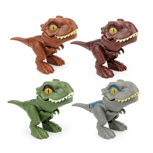 1 sztuk nowy kreatywny Fidget Model dinozaura Finger dinozaur zabawki Tricky jurajski Tyrannosaurus interaktywne gryzienie ręcznie Kid dziecko prezent - Wianko - 8