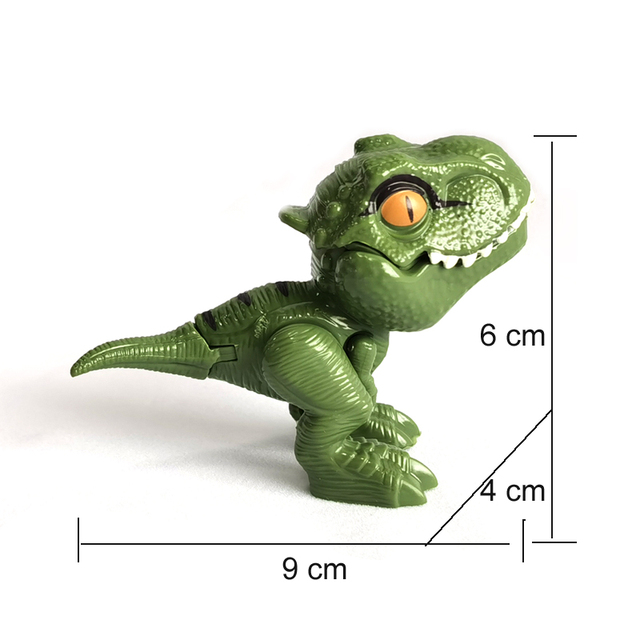 1 sztuk nowy kreatywny Fidget Model dinozaura Finger dinozaur zabawki Tricky jurajski Tyrannosaurus interaktywne gryzienie ręcznie Kid dziecko prezent - Wianko - 1