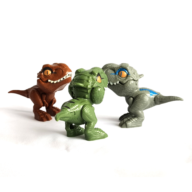 1 sztuk nowy kreatywny Fidget Model dinozaura Finger dinozaur zabawki Tricky jurajski Tyrannosaurus interaktywne gryzienie ręcznie Kid dziecko prezent - Wianko - 2