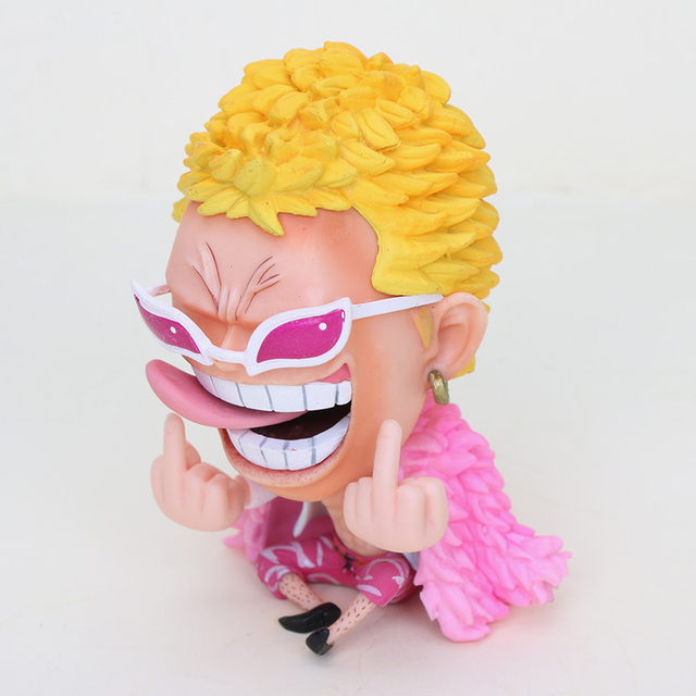 Figurka Doflamingo Anime GK Q siedzący Ver. Rysunek środkowy palec Ver. z PVC, Brinquedos - Wianko - 1