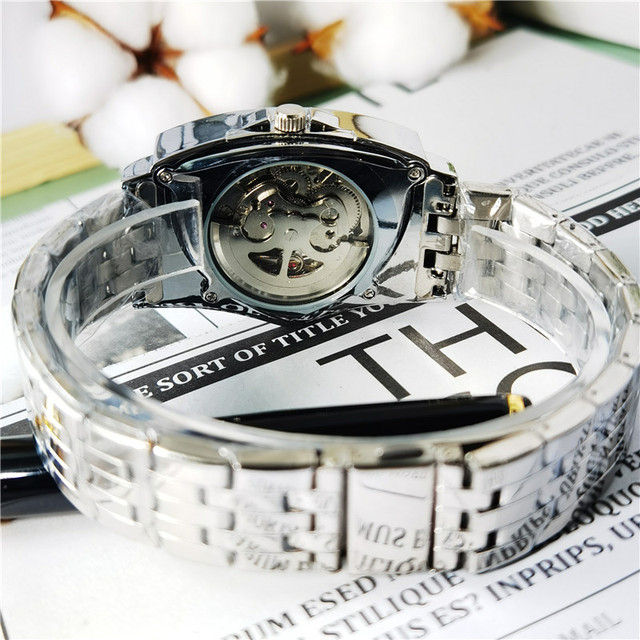 Zegarek męski DUNCOUGAR sportowy wzór, kształt trójkąta, marka luksusowa, mechaniczny - Wianko - 6