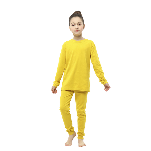 Zestawy nocne dla dziewczynek - miękkie piżamy z długimi rękawami, idealne na wiosnę i jesień, wykonane z przyjaznej dla skóry bawełny - Wianko - 4