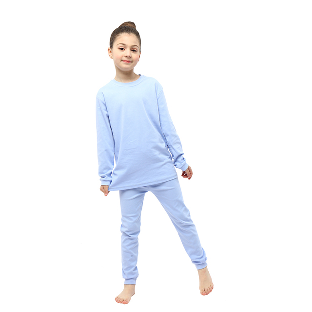 Zestawy nocne dla dziewczynek - miękkie piżamy z długimi rękawami, idealne na wiosnę i jesień, wykonane z przyjaznej dla skóry bawełny - Wianko - 2