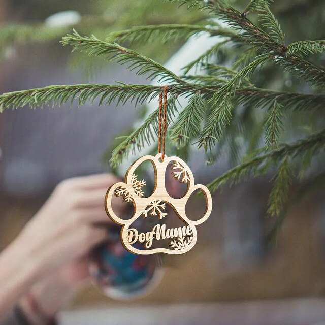 Dekoracje na Boże Narodzenie - Drewniany pusty ornament, świąteczna zawieszka na choinkę z wisiorkami - Wianko - 7