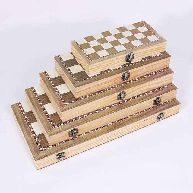 Zestaw szachów Backgammon 3w1 NewDesign - drewniane szachy i warcaby, deska 44X44CM - Wianko - 6
