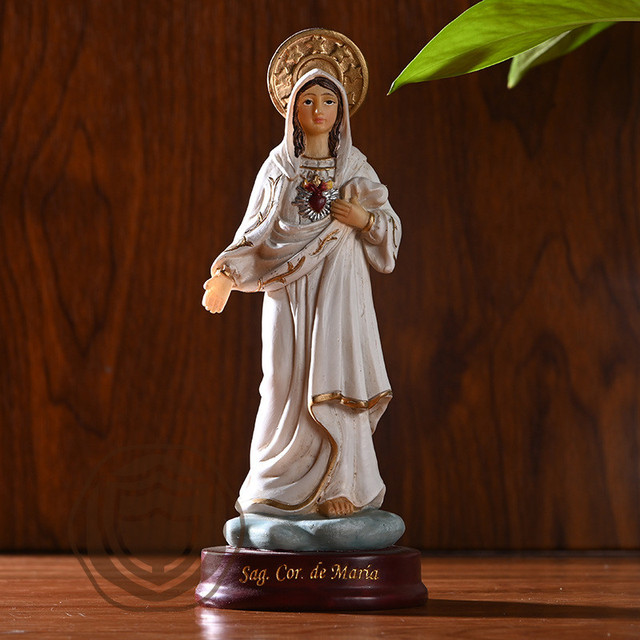 Posąg Maryi Panny z żywicy - dekoracja religijna do kościoła i domu - Wianko - 5