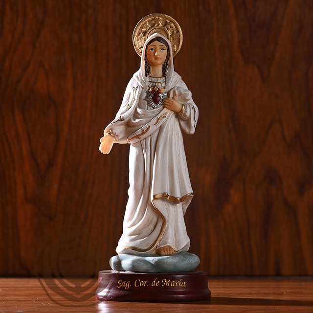 Posąg Maryi Panny z żywicy - dekoracja religijna do kościoła i domu - Wianko - 2