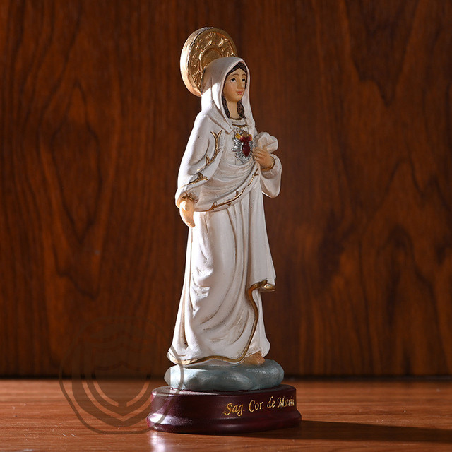 Posąg Maryi Panny z żywicy - dekoracja religijna do kościoła i domu - Wianko - 3