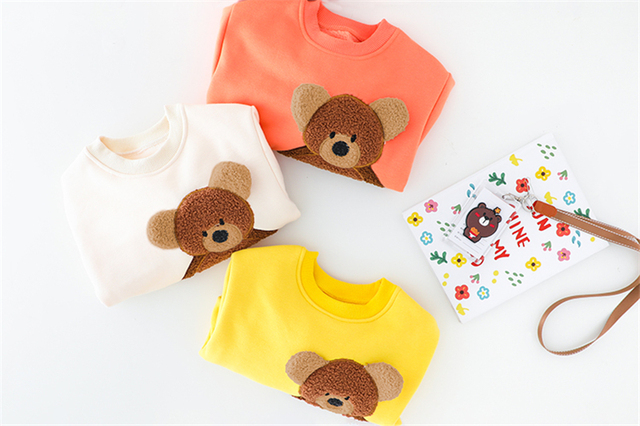 Zestaw ubrań zimowych dla niemowląt HYLKIDHOUSE dla chłopców i dziewczynek - niedźwiedzie, pluszowe topy i spodnie - Wianko - 10
