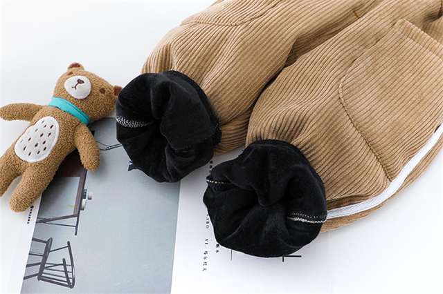 Zestaw ubrań zimowych dla niemowląt HYLKIDHOUSE dla chłopców i dziewczynek - niedźwiedzie, pluszowe topy i spodnie - Wianko - 17