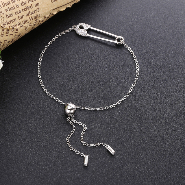Slovecabin oryginalna bransoletka łańcuch z regulowaną agrafką, wykonana z wysokiej jakości grzywnej biżuterii ze srebra 925, dla kobiet - Wianko - 2