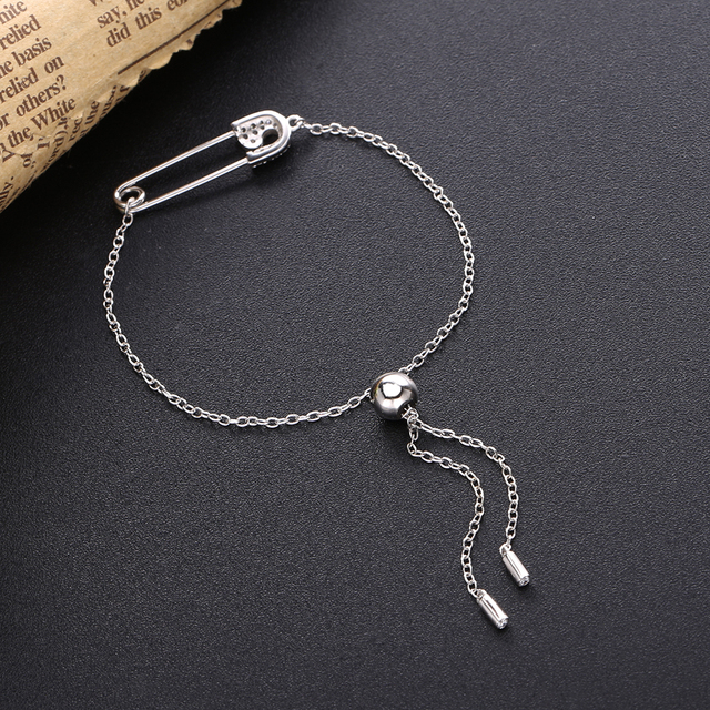 Slovecabin oryginalna bransoletka łańcuch z regulowaną agrafką, wykonana z wysokiej jakości grzywnej biżuterii ze srebra 925, dla kobiet - Wianko - 3