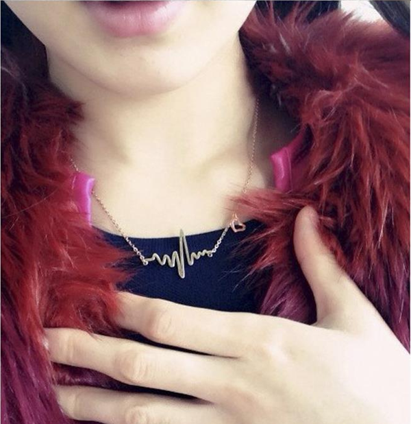 Naszyjnik damska biżuteria w kształcie serca ze stali tytanowej ze złotym łańcuszkiem - Wianko - 4