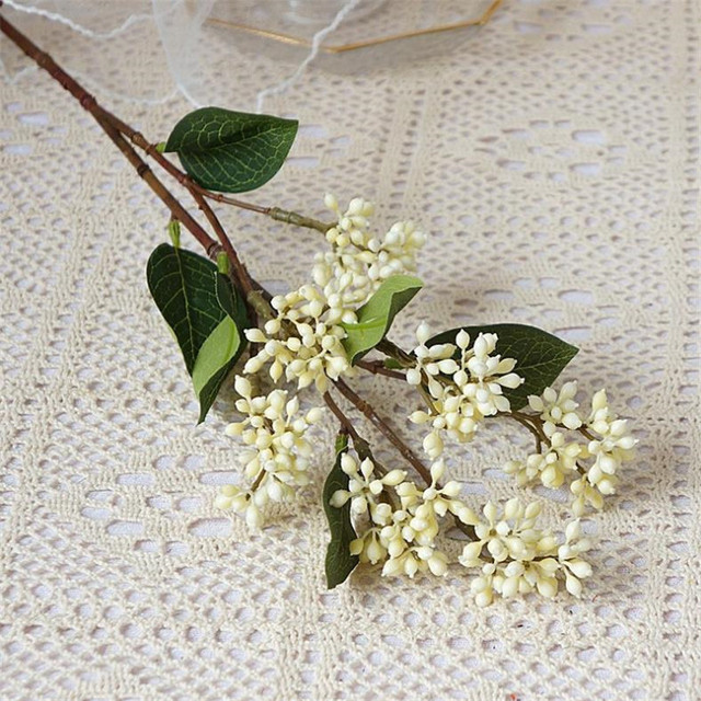 Fałszywa pojedyncza łodyga dzikie owoce, 24.41 długość, symulacja plastikowy mini kwiat, dekoracja na ślub i do domu, sztuczne rośliny - Wianko - 5