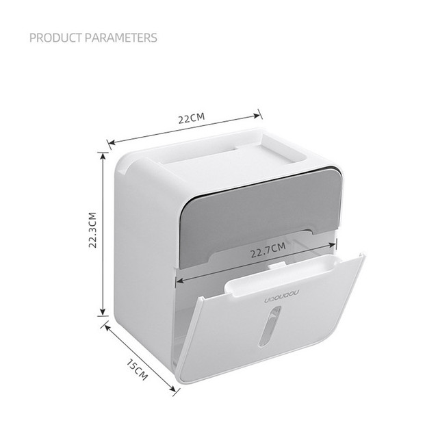 Kreatywny uchwyt na papierowe chusteczki toaletowe - wodoodporne, nieperforowane, wielofunkcyjne pudełko do łazienki - Wianko - 14