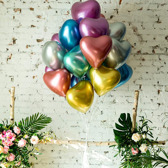 10 lateksowych balonów w kształcie serca - dekoracje ślubne, walentynkowe, urodzinowe - Wianko - 9