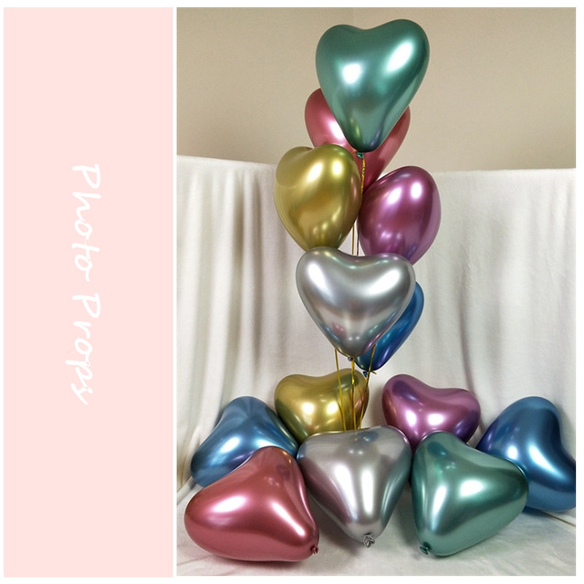 10 lateksowych balonów w kształcie serca - dekoracje ślubne, walentynkowe, urodzinowe - Wianko - 8
