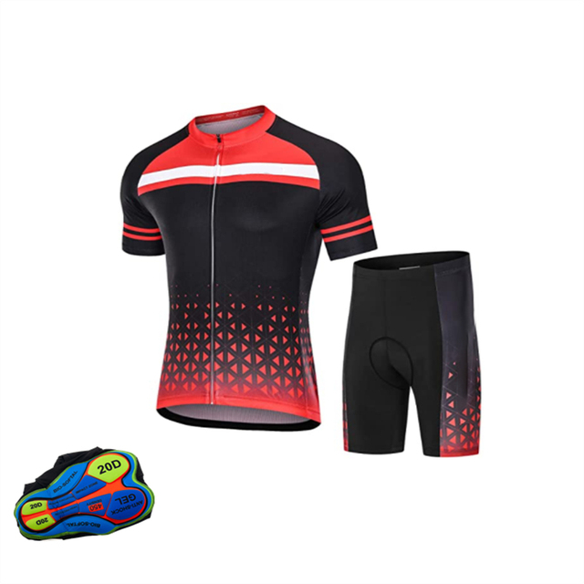 Zestaw odzieży rowerowej lato 2021: Garnitur kolarski Mountain Triathlon - Oddychający, anty-UV jersey - Wianko - 8