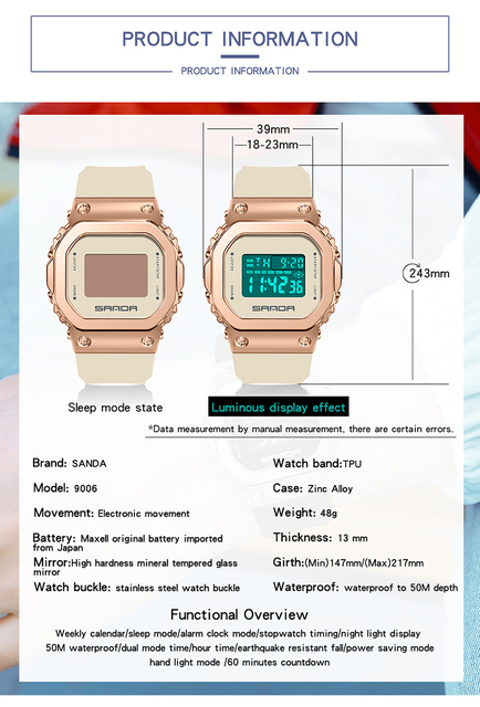 BASID Mężczyźni Sportowe Zegarki Cyfrowe LED G-Świetliste Dłonie Quartz Elektroniczne Wodoodporne Shockproof Zegarek Wojskowy - Pływanie - Wianko - 7