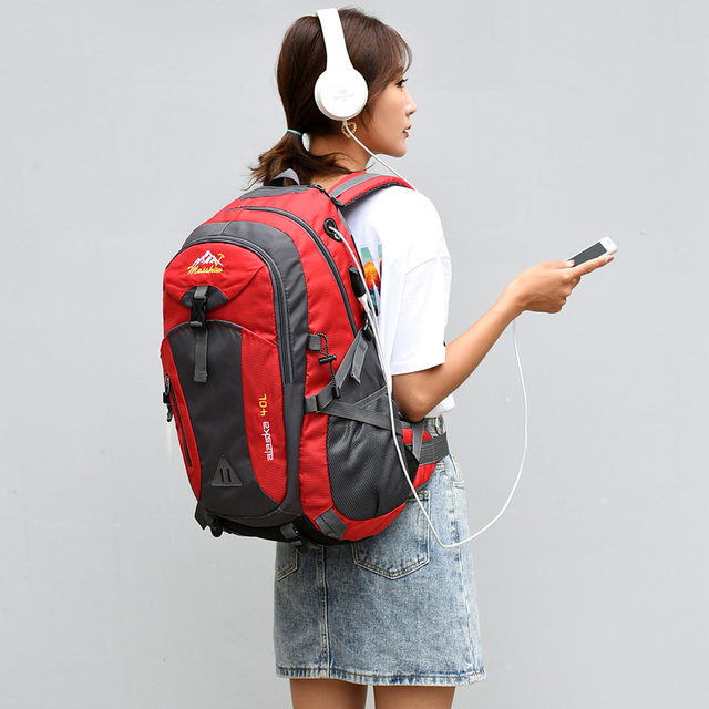 Wodoodporny plecak turystyczny uniseks z ładowarką USB - 40L - Wianko - 59