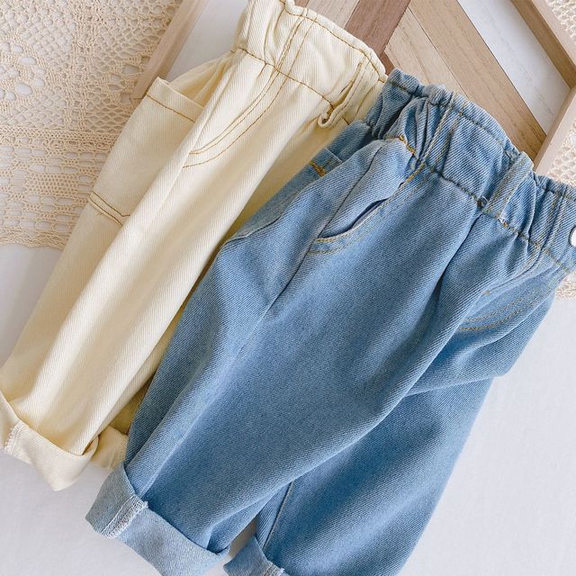 Spodnie dżinsowe dla chłopców 0-3 lata, miękkie, koreańska wersja, wysoka talia, duże rozmiary - Wianko - 6